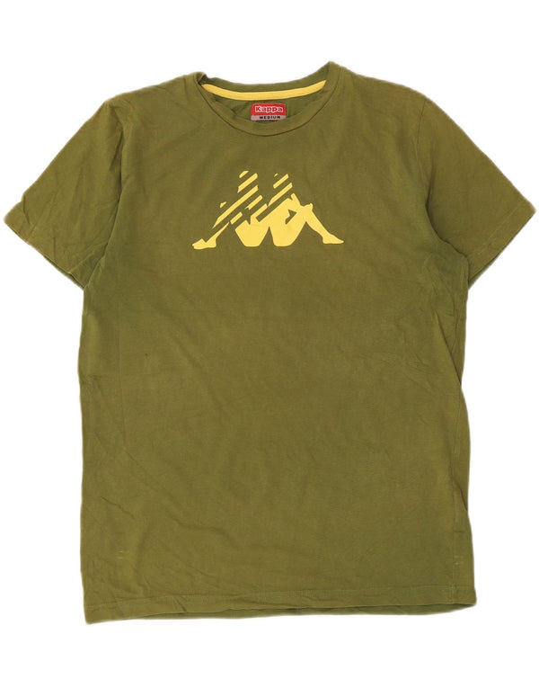 Camiseta gráfica masculina Kappa Top médio cáqui