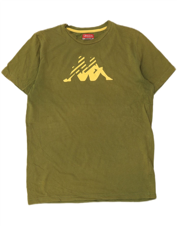 Camiseta gráfica masculina Kappa Top médio cáqui