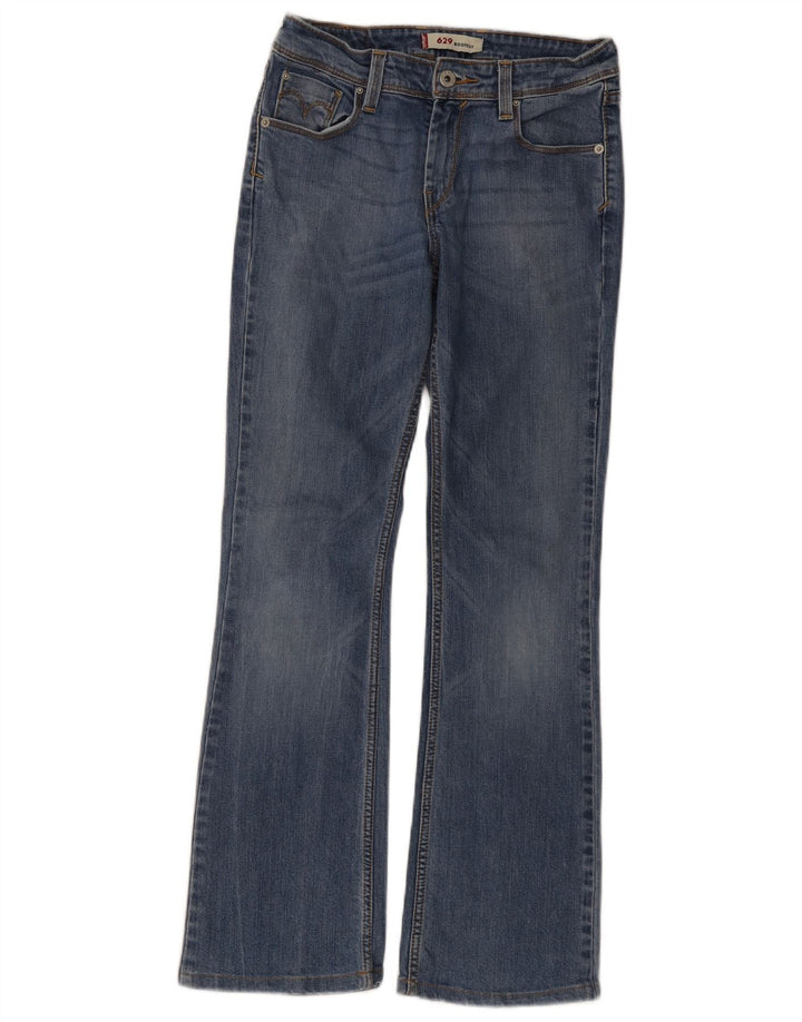 Calça jeans feminina Levi's 629 Bootcut W26 L32 azul algodão
