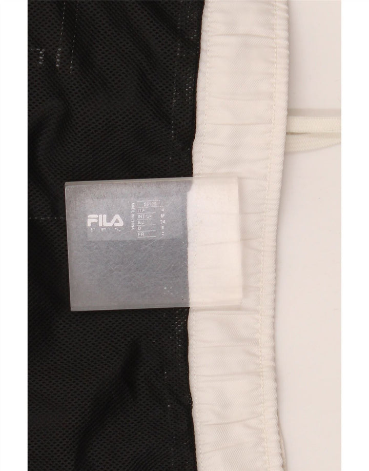 Shorts de natação Fila masculino gráfico médio preto colorblock