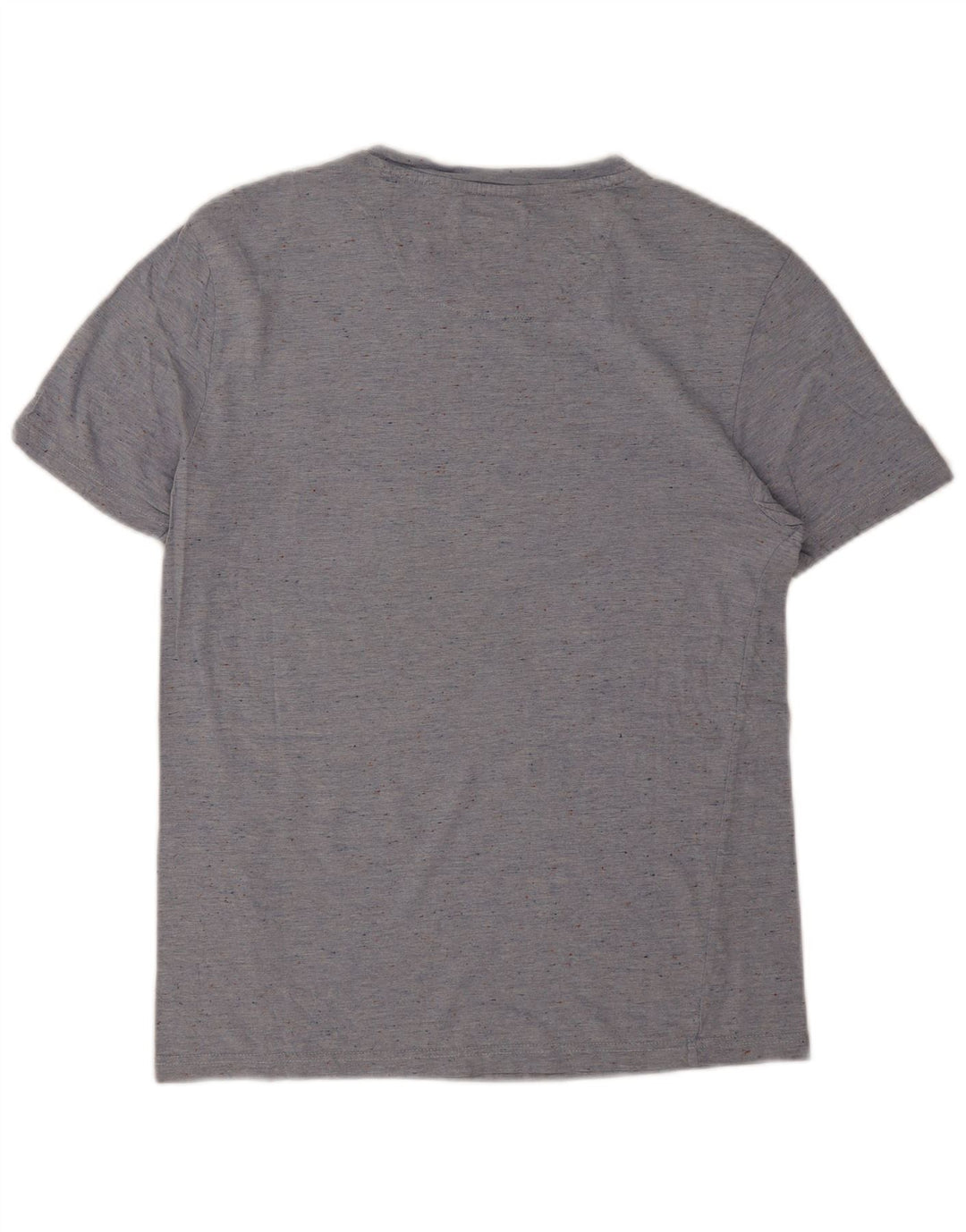 Camiseta masculina Zara Top pequeno azul manchado