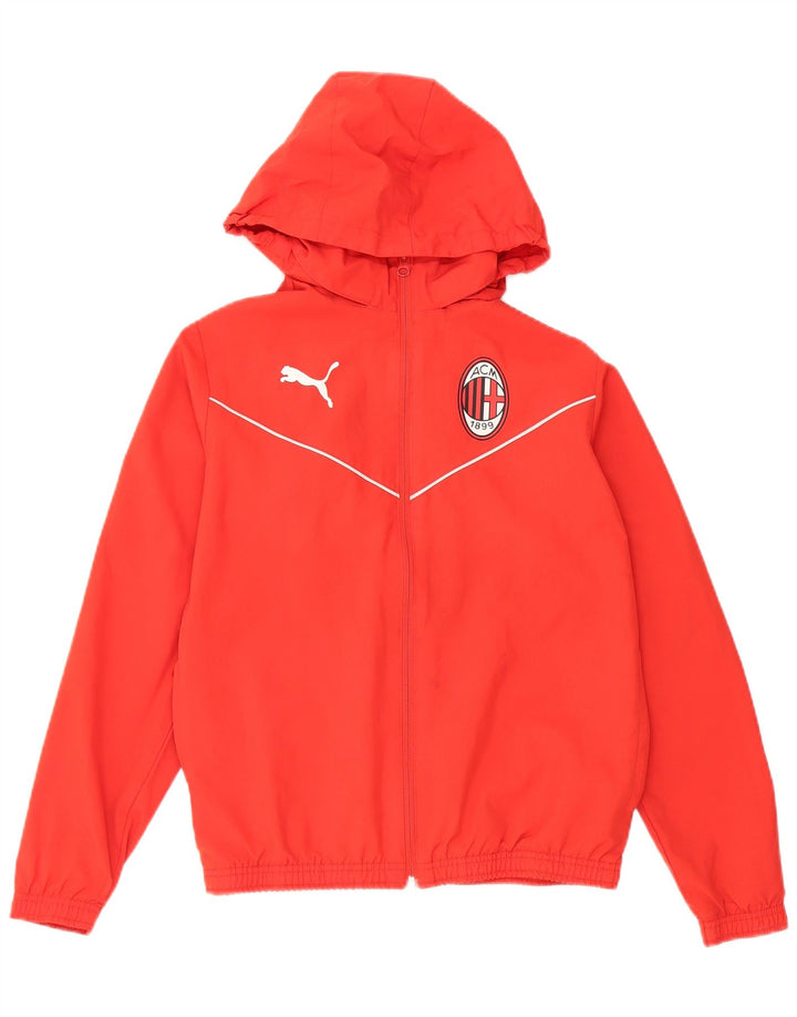 Jaqueta Puma Boys AC Milan com capuz 13-14 anos poliéster vermelho