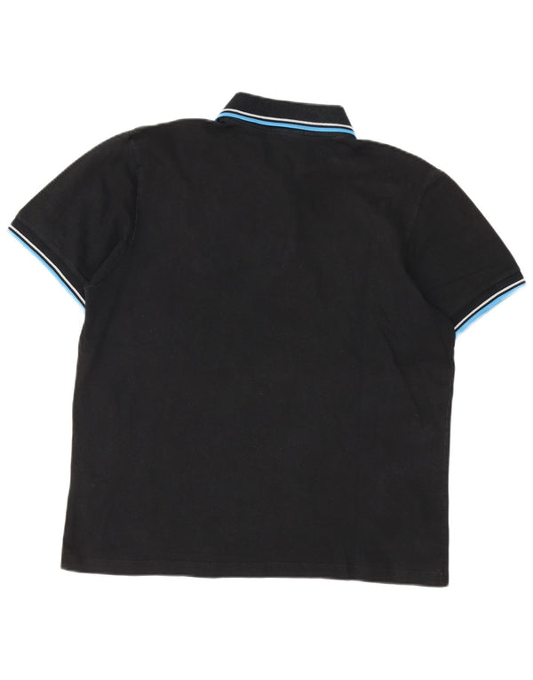 Camisa polo masculina Fred Perry grande algodão preto