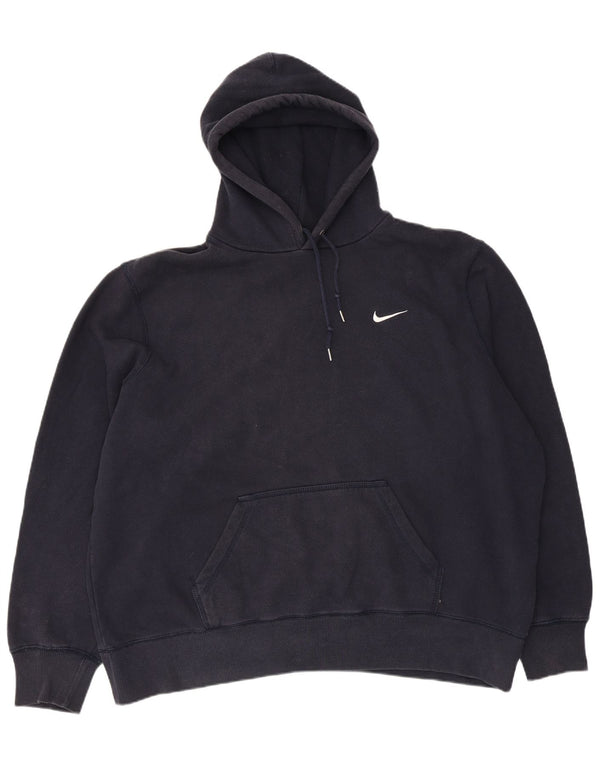 Nike masculino moletom com capuz jumper 2XL algodão azul marinho