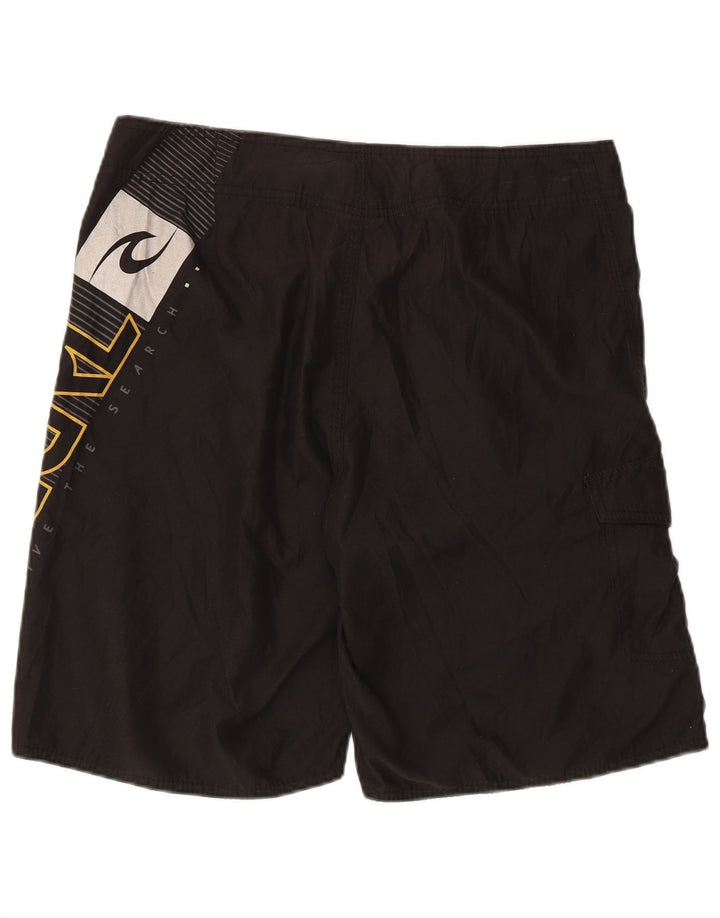 Rip Curl Shorts de natação masculino gráfico grande poliéster preto