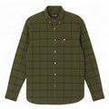 Camisa masculina de flanela Lyle & Scott de algodão xadrez cáqui médio