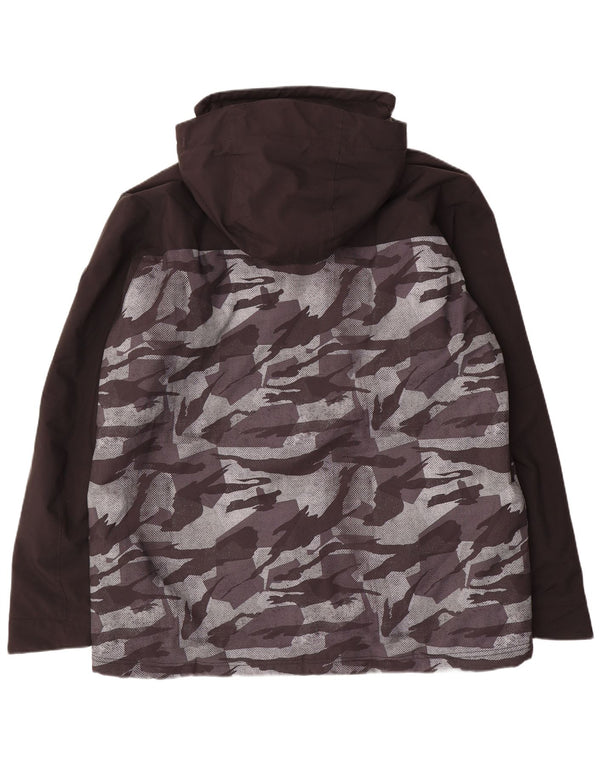 Jaqueta corta-vento masculina O'Neill com capuz UK 44 2XL poliamida camuflada preta