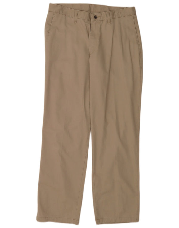 Lee Mens Straight Chino Calças W33 L30 Algodão Bege