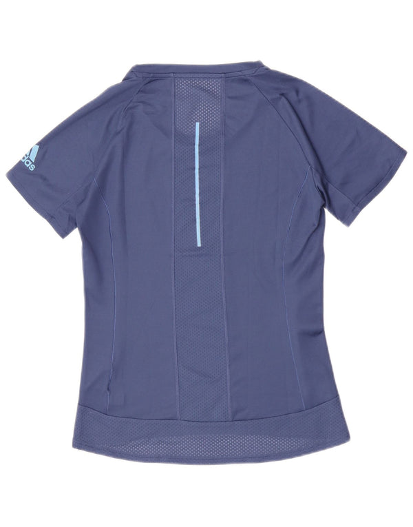 Camiseta Adidas Aeroready Feminina Top UK 4/6 XS Azul Poliéster