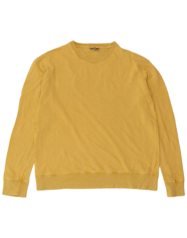 COS moletom masculino jumper médio algodão amarelo