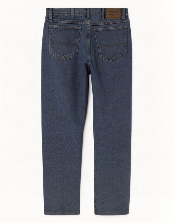 Wrangler Mens Straight Jeans W34 L27 Azul Algodão