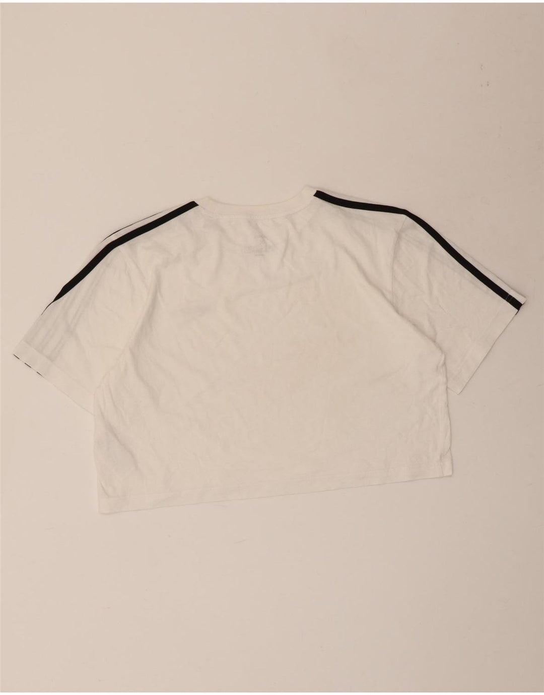 Camiseta Adidas Feminina Crop Oversized Top UK 4/6 XS Algodão Branco