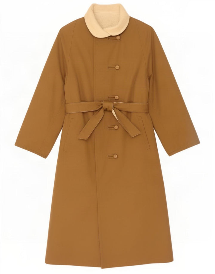 Sobretudo reversível feminino vintage IT 42 algodão bege médio