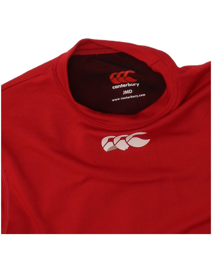 Canterbury Boys Graphic Top manga comprida 7-8 anos médio vermelho