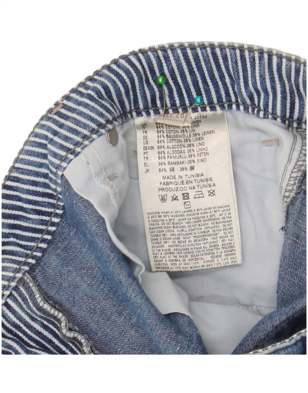 Shorts jeans feminino diesel W28 algodão azul médio