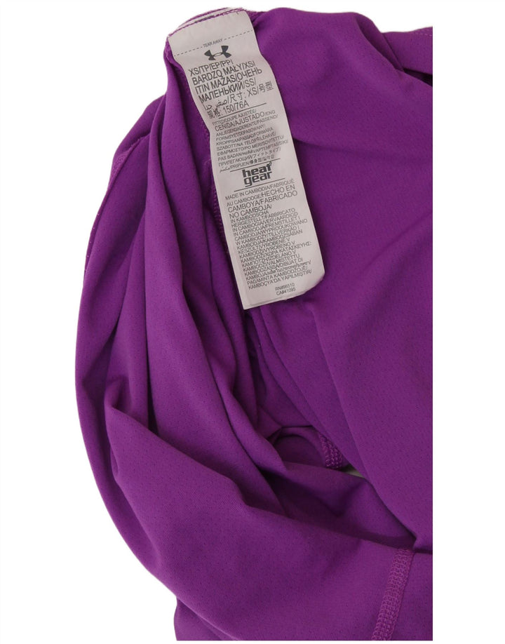 UNDER ARMOUR Womens Heat Gear Vest Top UK 6 XS Roxo Poliéster