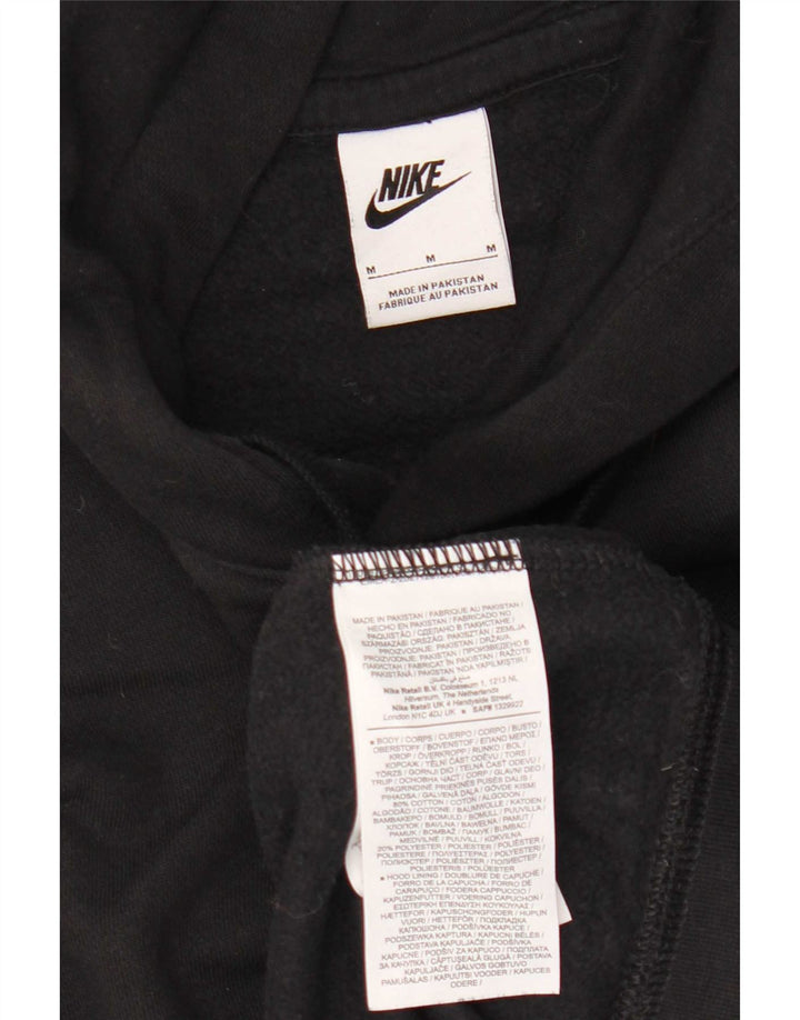 Nike masculino gráfico moletom com capuz médio algodão preto