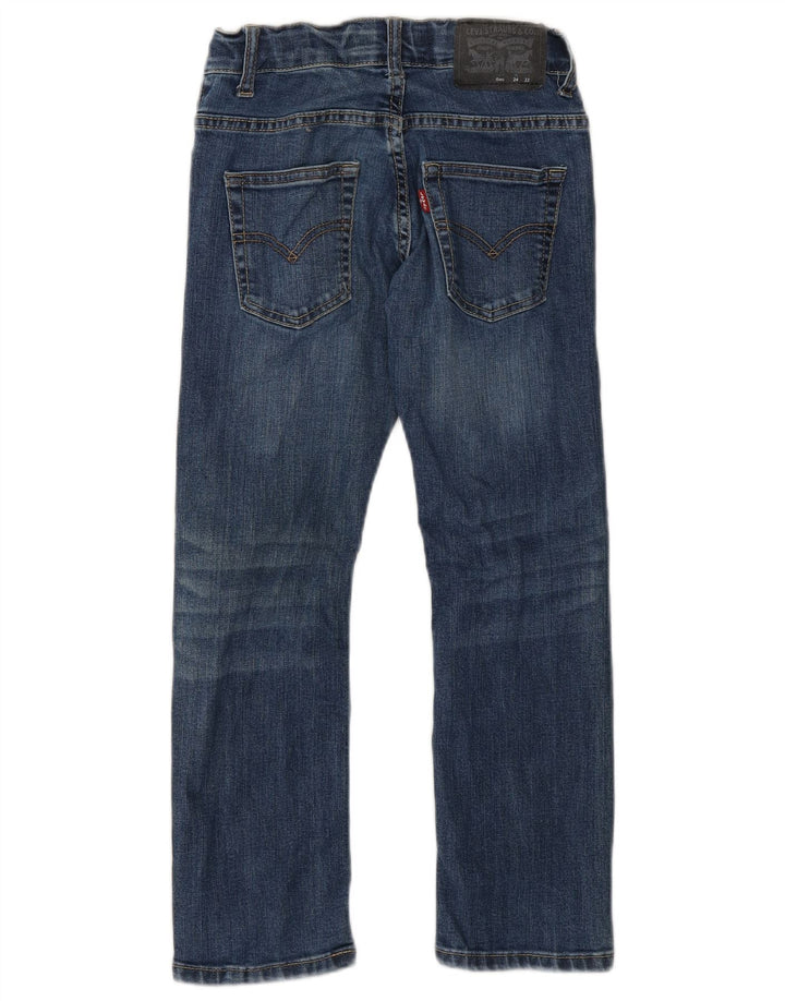 Levi's Boys 511 Slim Jeans 7-8 Anos W24 L22 Azul Algodão