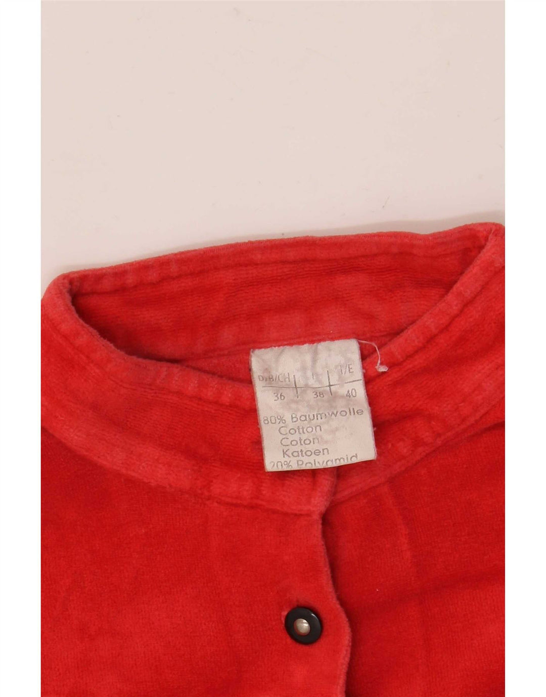 Moletom feminino vintage folgado jumper EU 38 bloco colorido vermelho médio