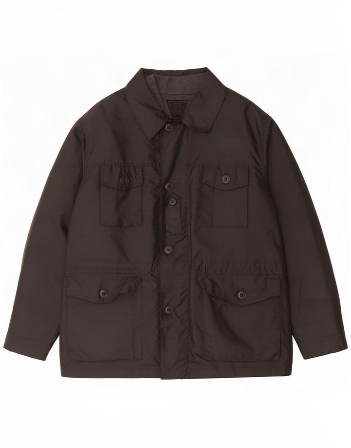 Jaqueta reversível masculina vintage UK 40 grande preta