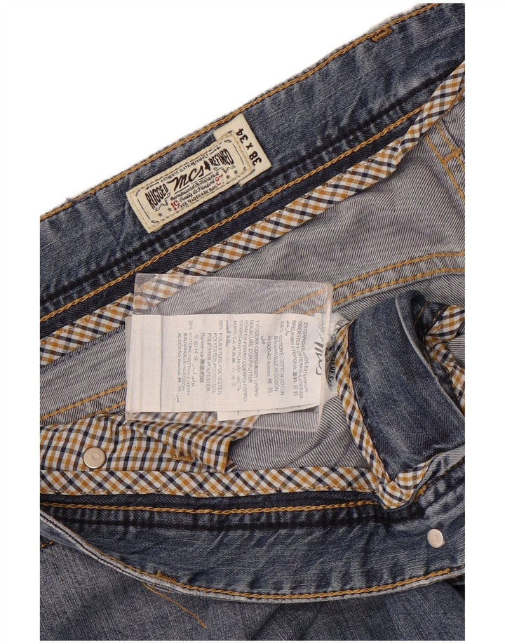Marlboro Classics Masculino Regular Tapered Jeans W38 L34 Azul Algodão