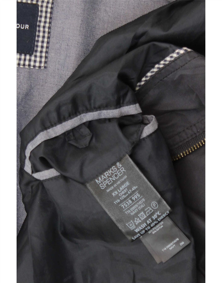 Jaqueta bomber masculina Blue Harbor da Marks & Spencer 2XL poliéster marinho