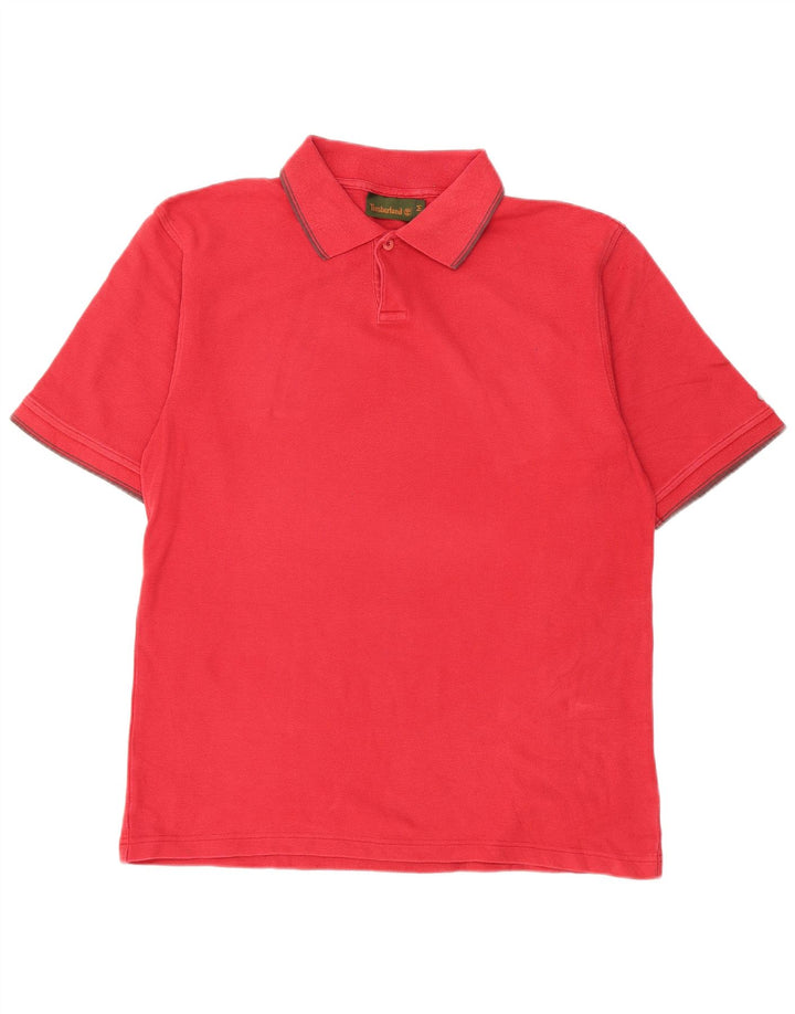 Camisa polo masculina Timberland médio algodão vermelho