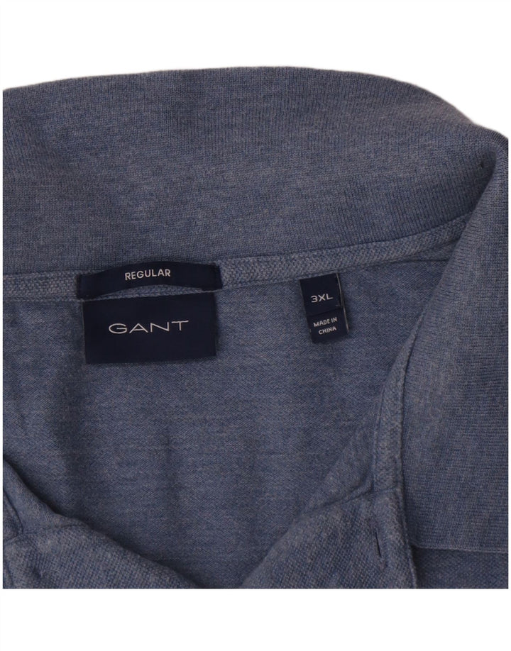 Camisa polo masculina regular Gant 3XL algodão azul