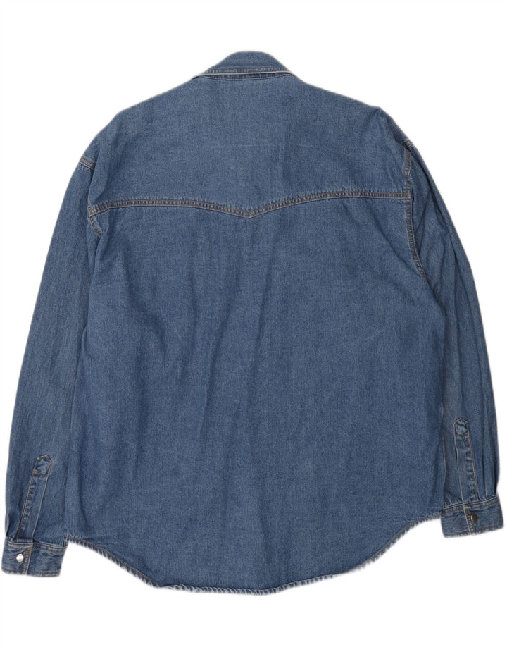 PIONEER Mens Denim Shirt 2XL Blue Cotton Vintage Pioneer and Second-Hand Pioneer from Messina Hembry 