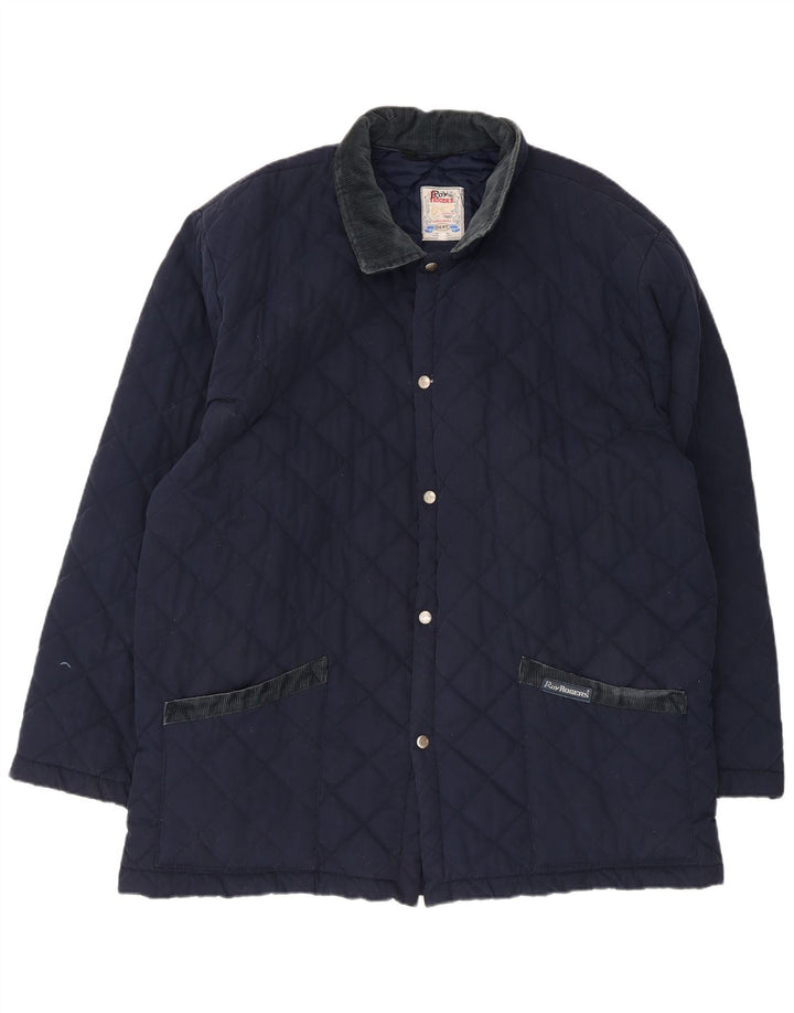 Jaqueta acolchoada masculina Roy Rogers UK 42 XL azul marinho