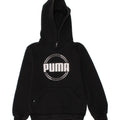 PUMA Boys Graphic Hoodie Jumper 9-10 Years Black Cotton Vintage Puma and Second-Hand Puma from Messina Hembry 