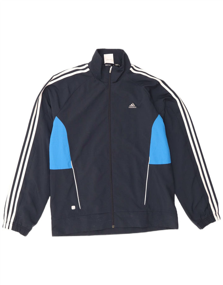 Adidas Mens Climalite Tracksuit Top Jacket Médio Azul Marinho Colorblock