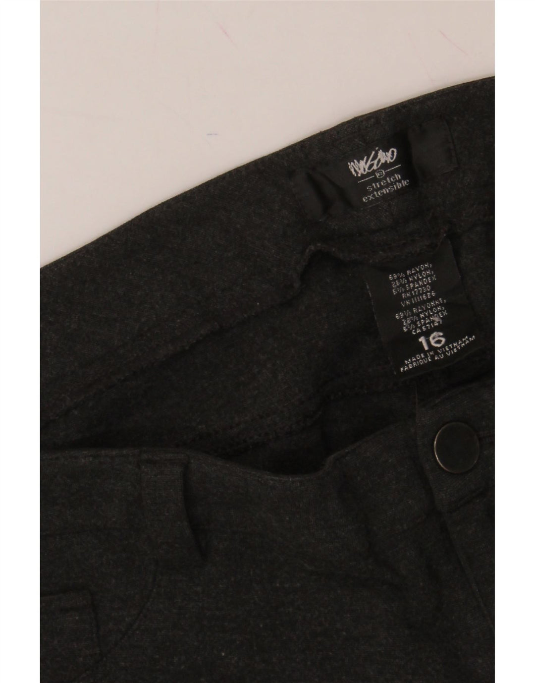 MOSSIMO Womens Slim Casual Trousers US 16 2XL W38 L27 Grey Rayon Vintage Mossimo and Second-Hand Mossimo from Messina Hembry 