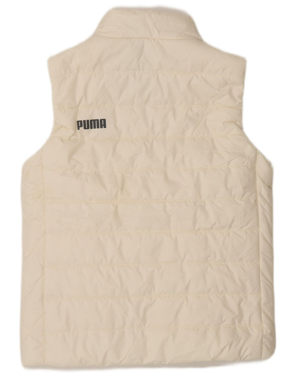 Colete acolchoado feminino Puma UK 10 pequeno poliéster branco