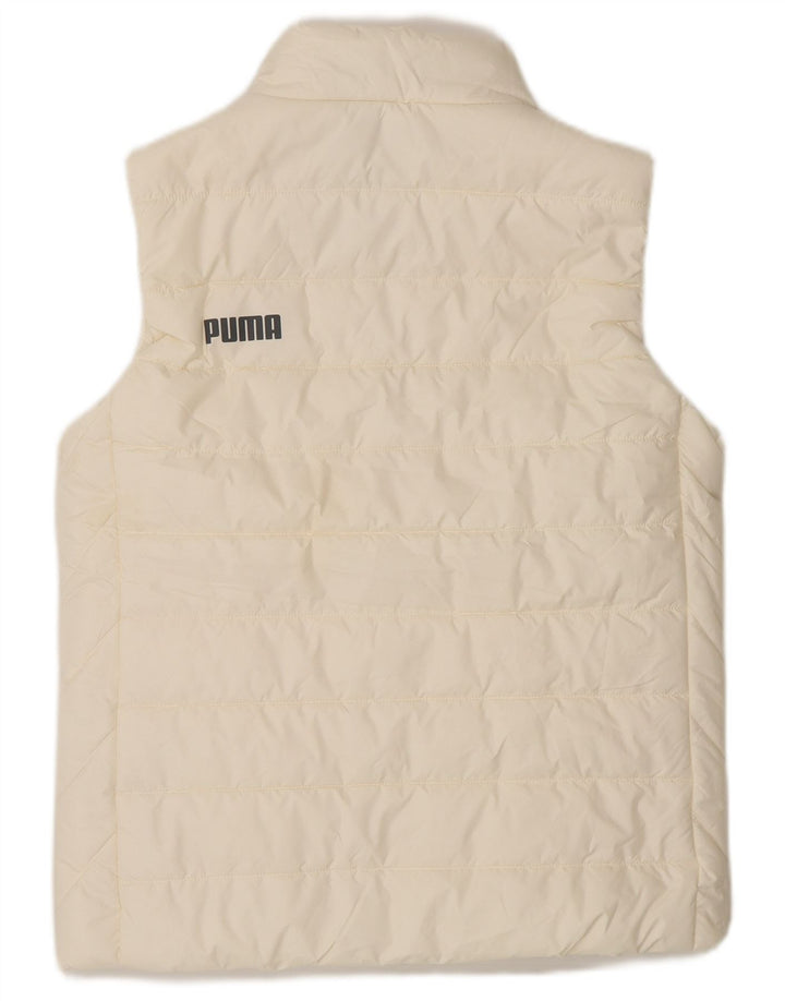 Colete acolchoado feminino Puma UK 10 pequeno poliéster branco