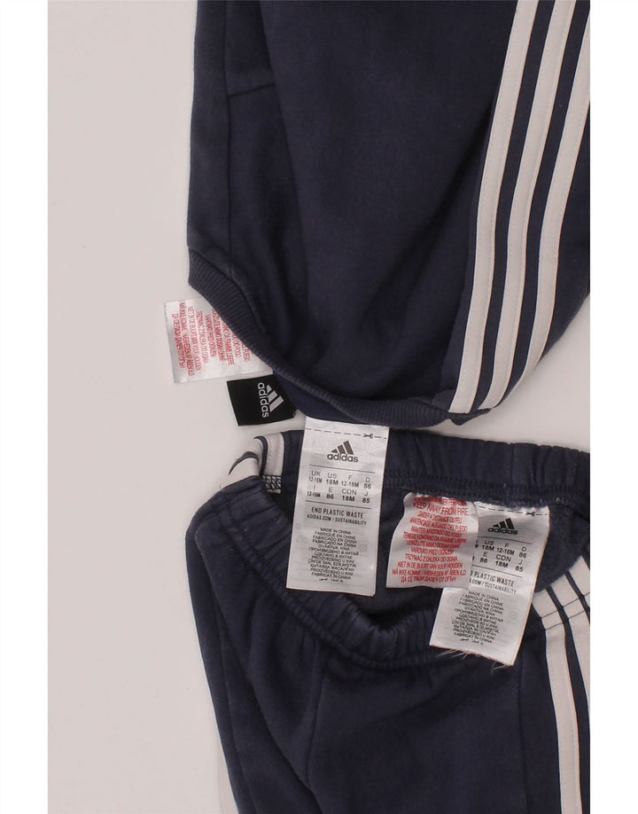 ADIDAS Baby Boys Graphic Full Tracksuit 12-18 Meses Azul Marinho Colorblock