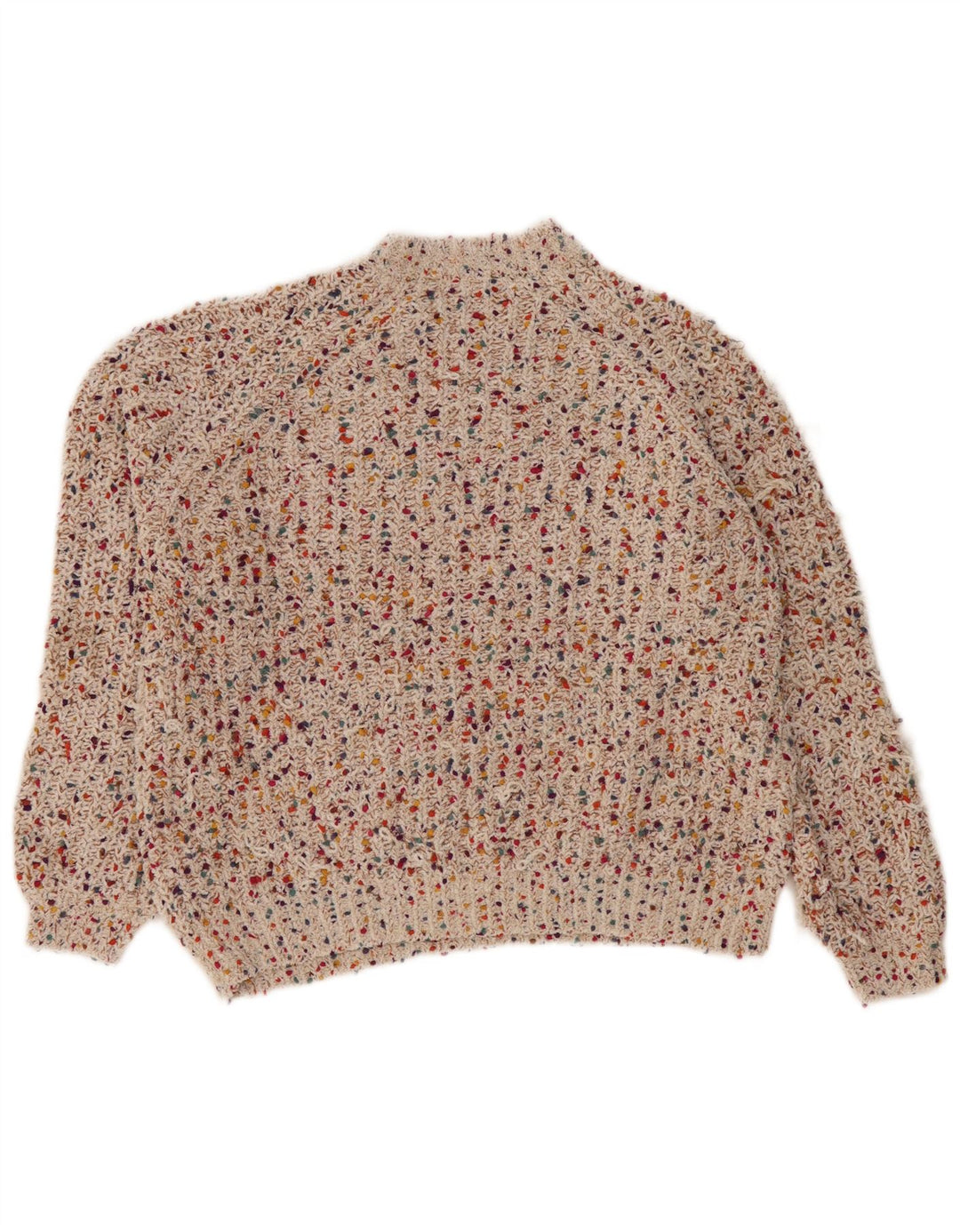 Suéter feminino Marks & Spencer com gola tartaruga Reino Unido 14 médio multicolorido