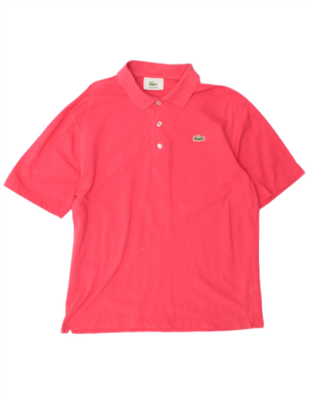Camisa polo masculina Lacoste tamanho 4 médio algodão rosa