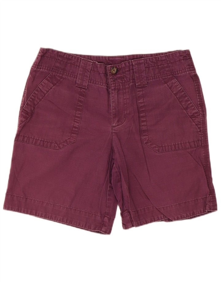 Shorts Chino feminino Eddie Bauer US 4 pequeno W32 algodão roxo
