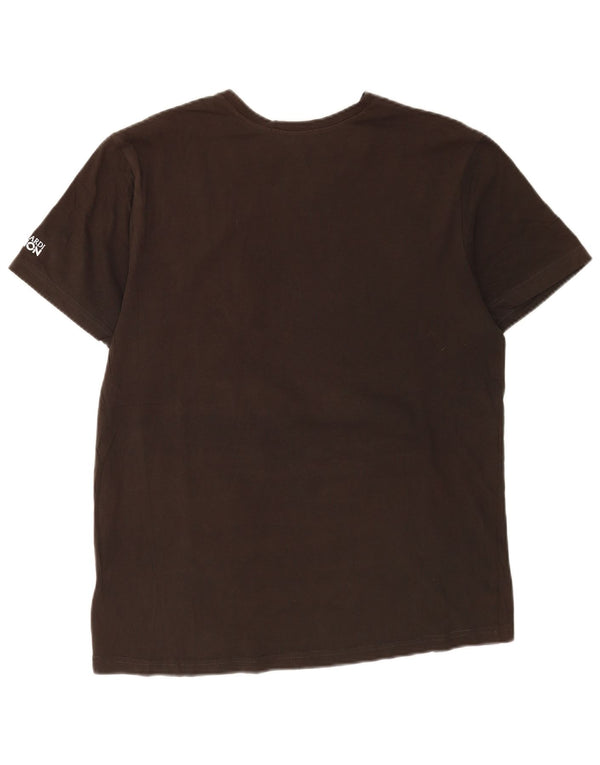 Camiseta gráfica masculina Trussardi XL marrom