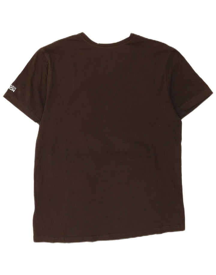 Camiseta gráfica masculina Trussardi XL marrom