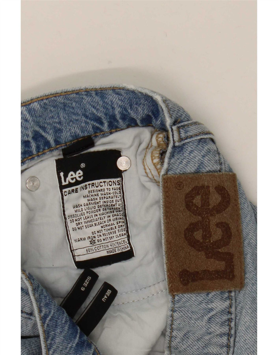 Lee Womens High Rise Loose Jeans US 9 Médio W30 L26 Algodão Azul