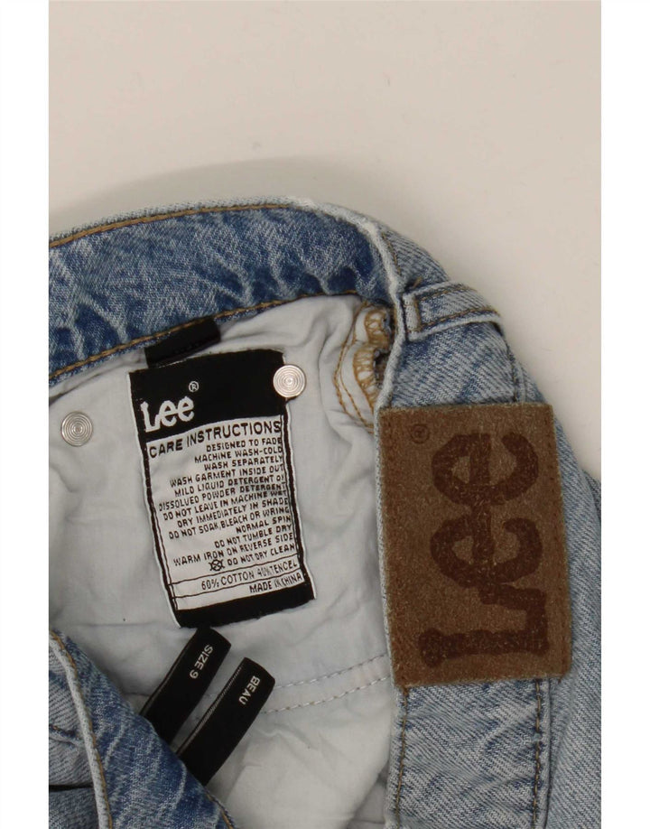 Lee Womens High Rise Loose Jeans US 9 Médio W30 L26 Algodão Azul