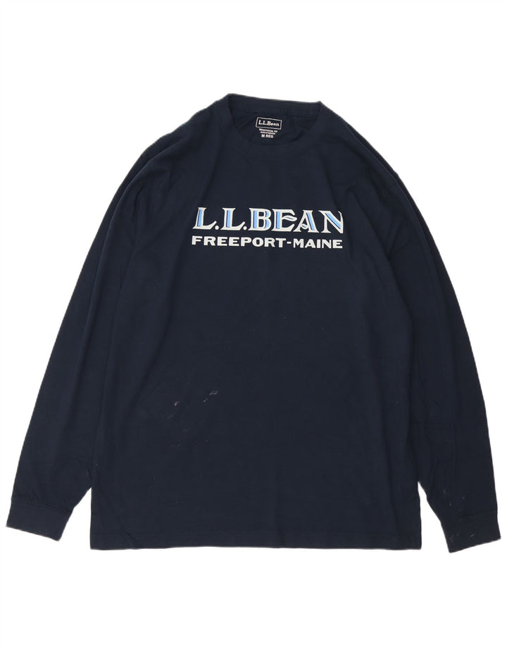 L.L.BEAN Top gráfico masculino de ajuste tradicional manga comprida azul marinho médio