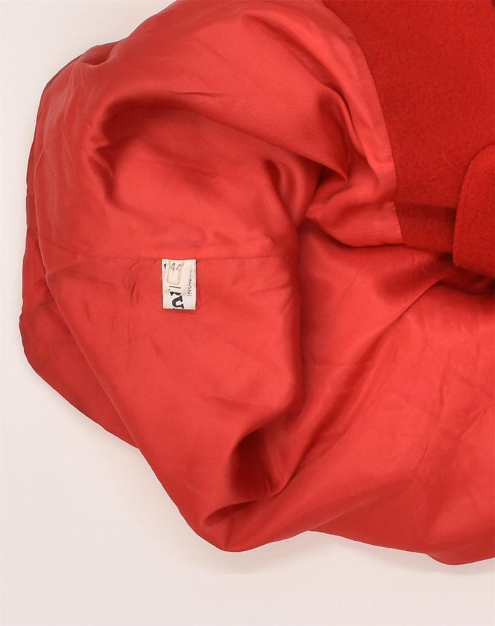 VINTAGE Womens Overcoat EU 44 Large Red Wool | Vintage Vintage | Thrift | Second-Hand Vintage | Used Clothing | Messina Hembry 