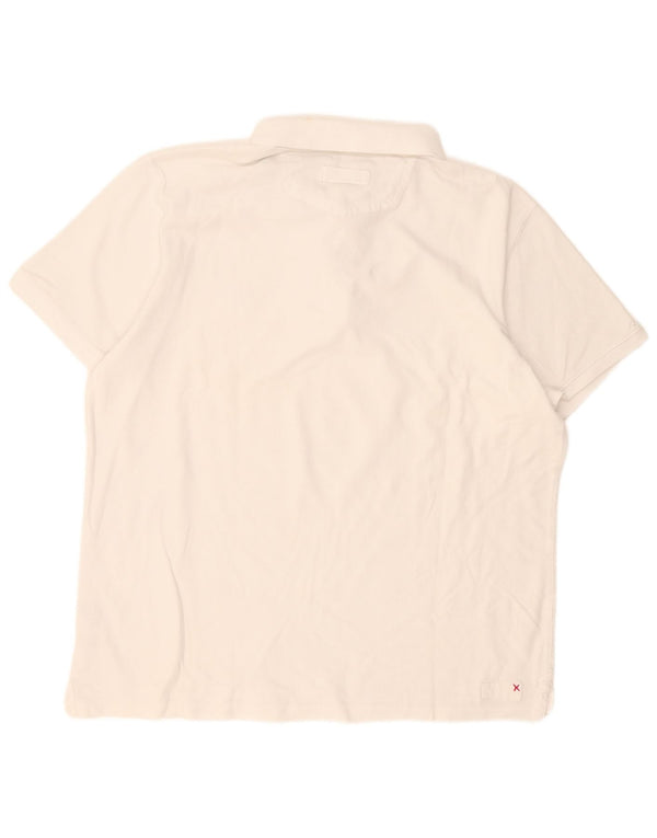 Camisa polo masculina Fat Face XL algodão branco