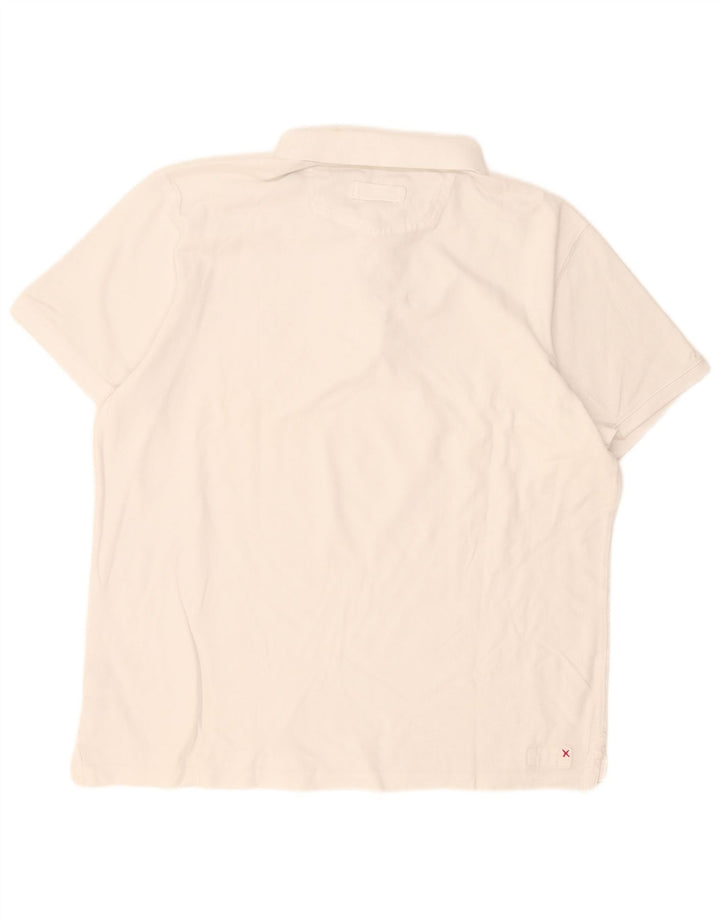 Camisa polo masculina Fat Face XL algodão branco