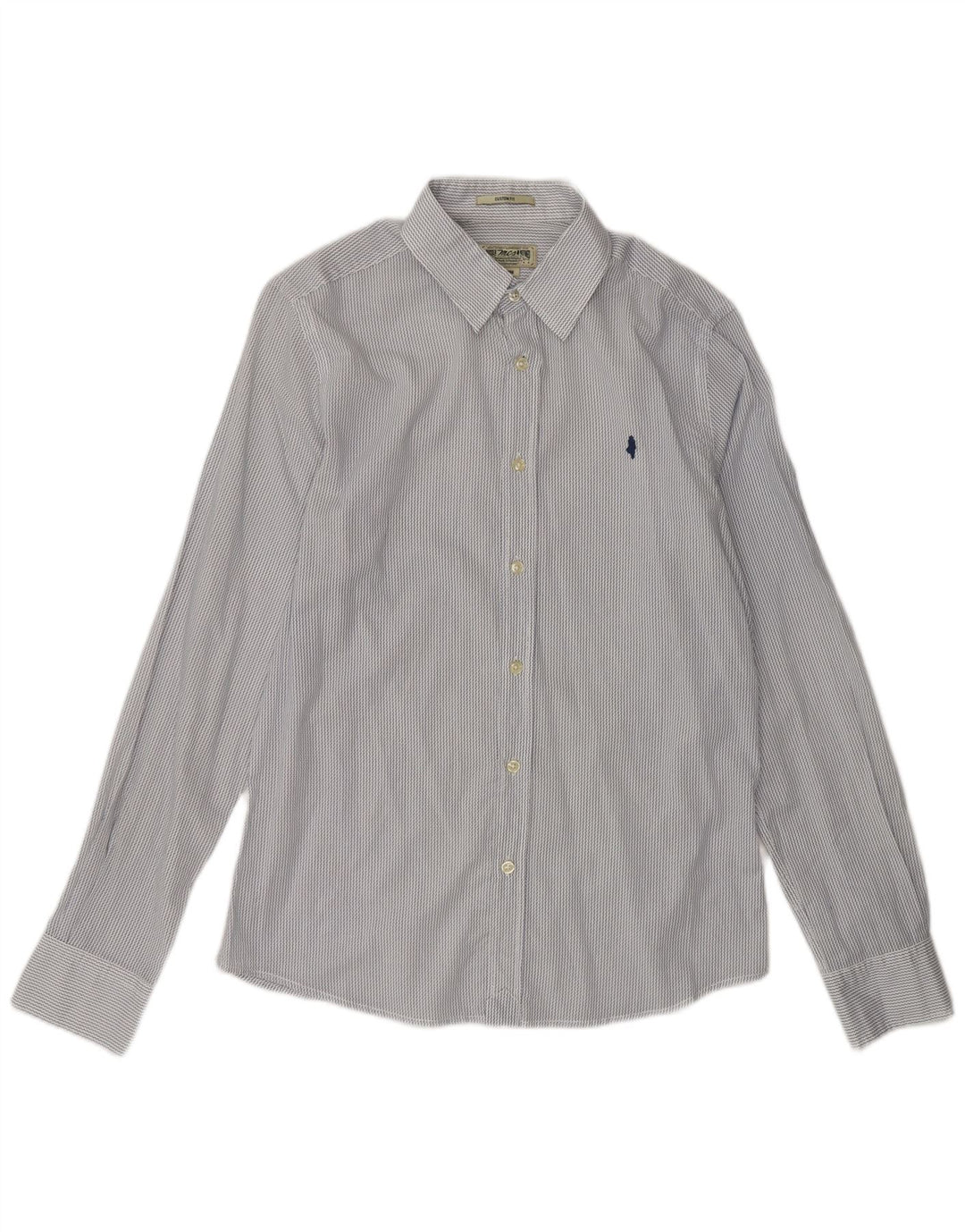 Camisa masculina MARLBORO CLASSICS Custom Fit média azul geométrica