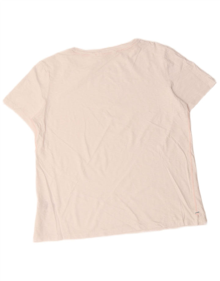 Camiseta feminina White Stuff Top UK 12 algodão branco médio
