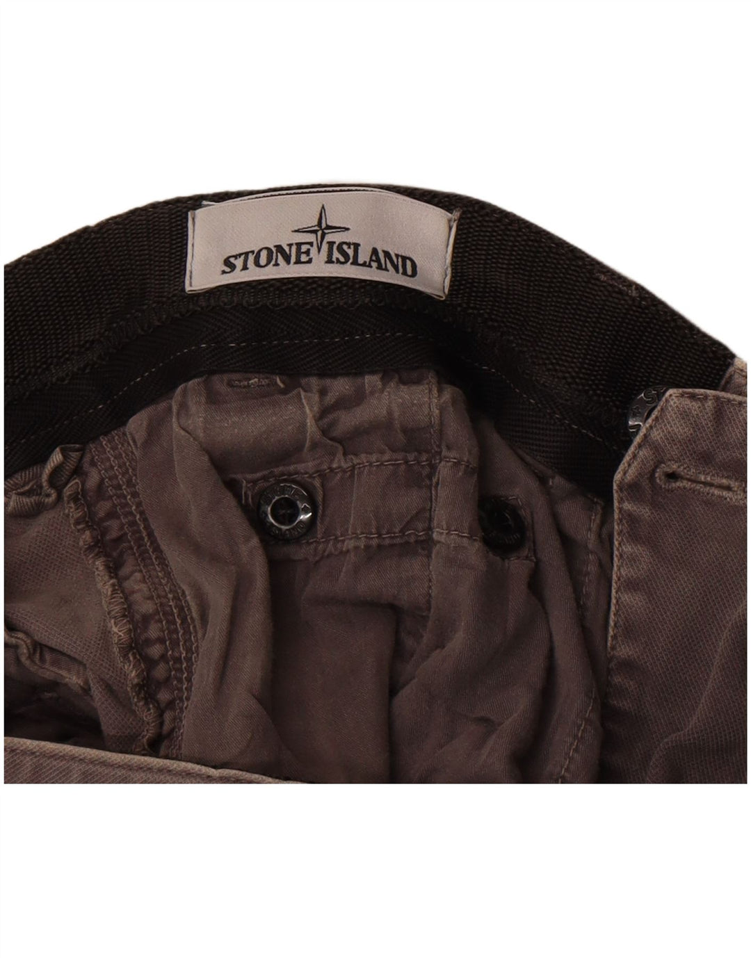 Calça cargo reta masculina Stone Island W32 L34 algodão cinza